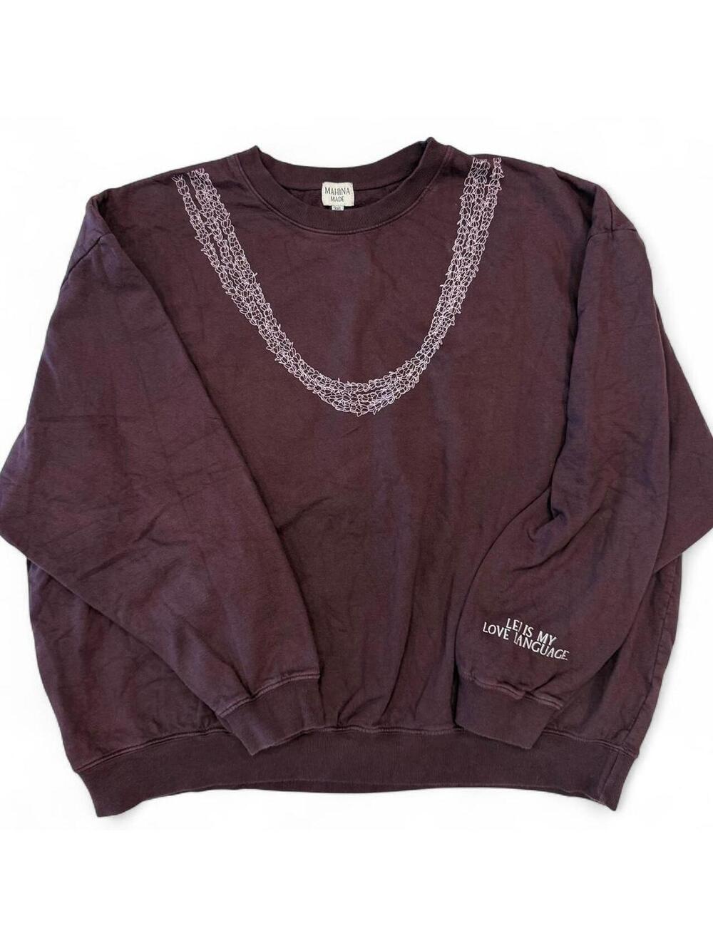 Mahina Made — Lei Oversized Crewneck Sweatshirt